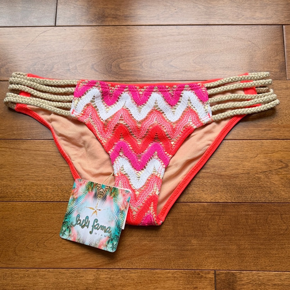 Luli Fama Multicolor Braided Bikini Bottom